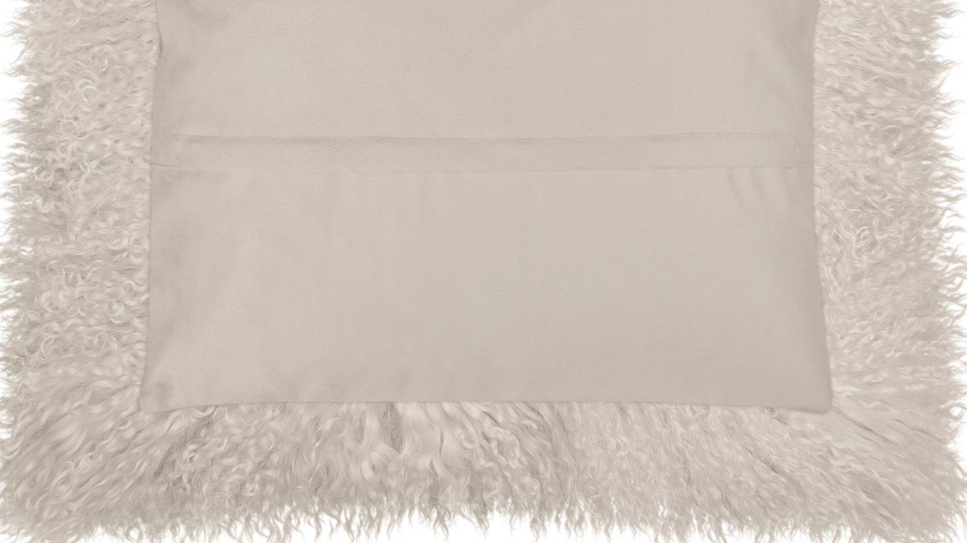 Kissenbezug /-hülle Magma sitting point aus Fell in Beige MAGMA Kissenhülle Pamina taupefarbenes Tibet-Lammfell - ca. 40 x 40 cm