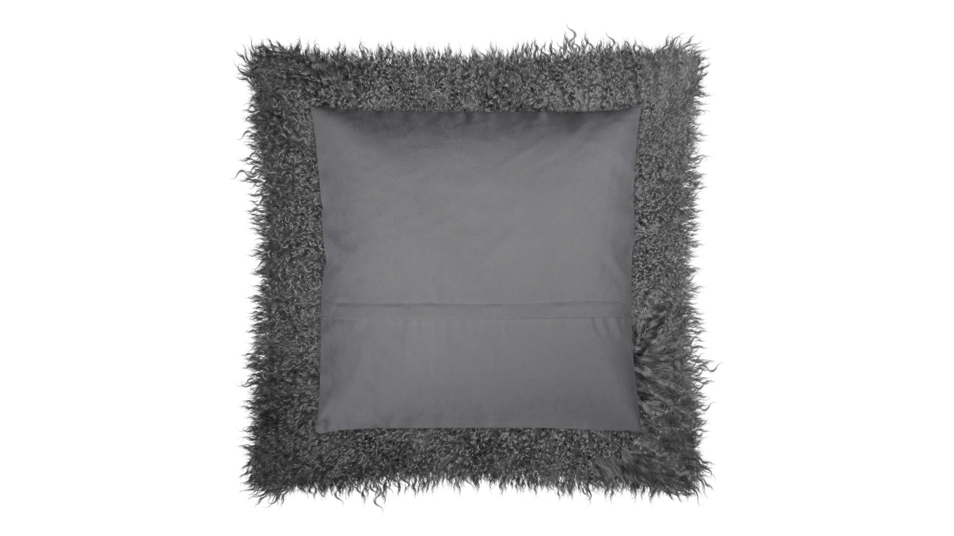 Kissenbezug /-hülle Magma sitting point aus Fell in Anthrazit MAGMA Kissenhülle Pamina anthrazitfarbenes Tibet-Lammfell - ca. 40 x 40 cm