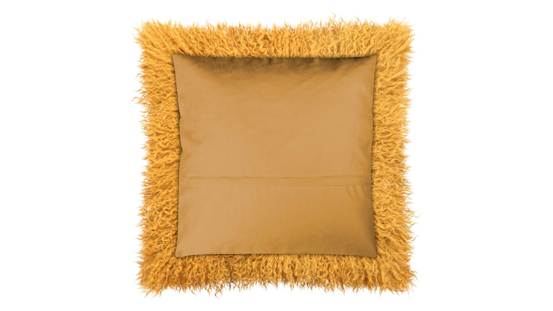 Kissenbezug /-hülle Magma sitting point aus Fell in Gelb MAGMA Kissenhülle Pamina maisfarbenes Tibet-Lammfell - ca. 40 x 40 cm