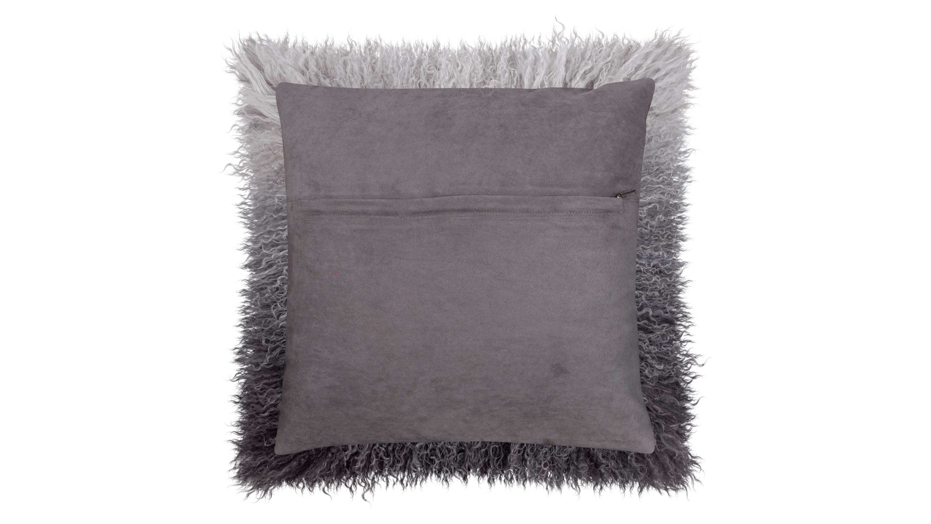 Kissenbezug /-hülle Magma sitting point aus Fell in Grau MAGMA Kissenhülle Pamina mittelgraues Tibet-Lammfell - ca. 40 x 40 cm