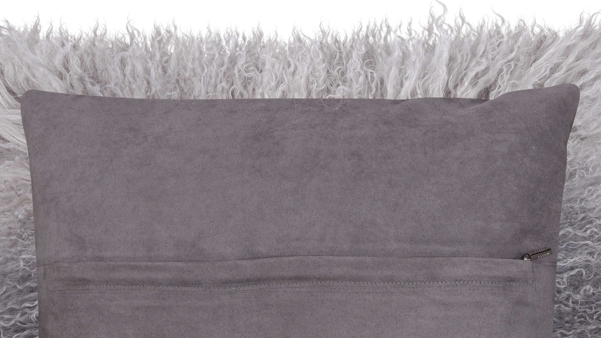 Kissenbezug /-hülle Magma sitting point aus Fell in Grau MAGMA Kissenhülle Pamina mittelgraues Tibet-Lammfell - ca. 40 x 40 cm