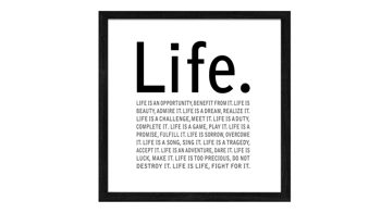 Kunstdruck Pro®art bilderpalette aus Karton / Papier / Pappe in Schwarz PRO®ART Bilder-Set Slim Scandic schwarze Letter - fünfteilig