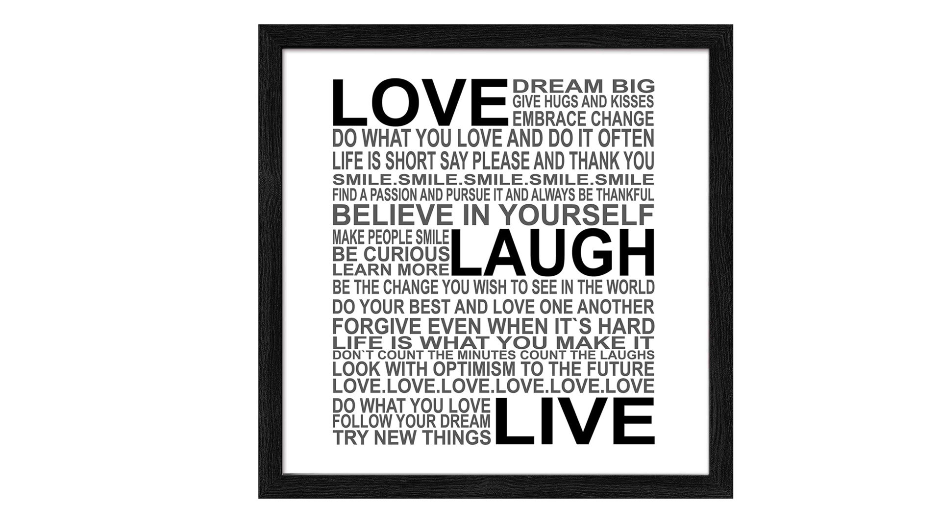 Kunstdruck Pro®art bilderpalette aus Karton / Papier / Pappe in Schwarz PRO®ART Bilder-Set Slim Scandic schwarze Letter - fünfteilig