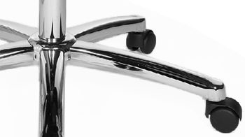 Drehstuhl OrthoSedis aus Stoff in Hellrot Drehstuhl orthoSedis 85 hellroter Bezug BC01X & verchromtes Drehkreuz