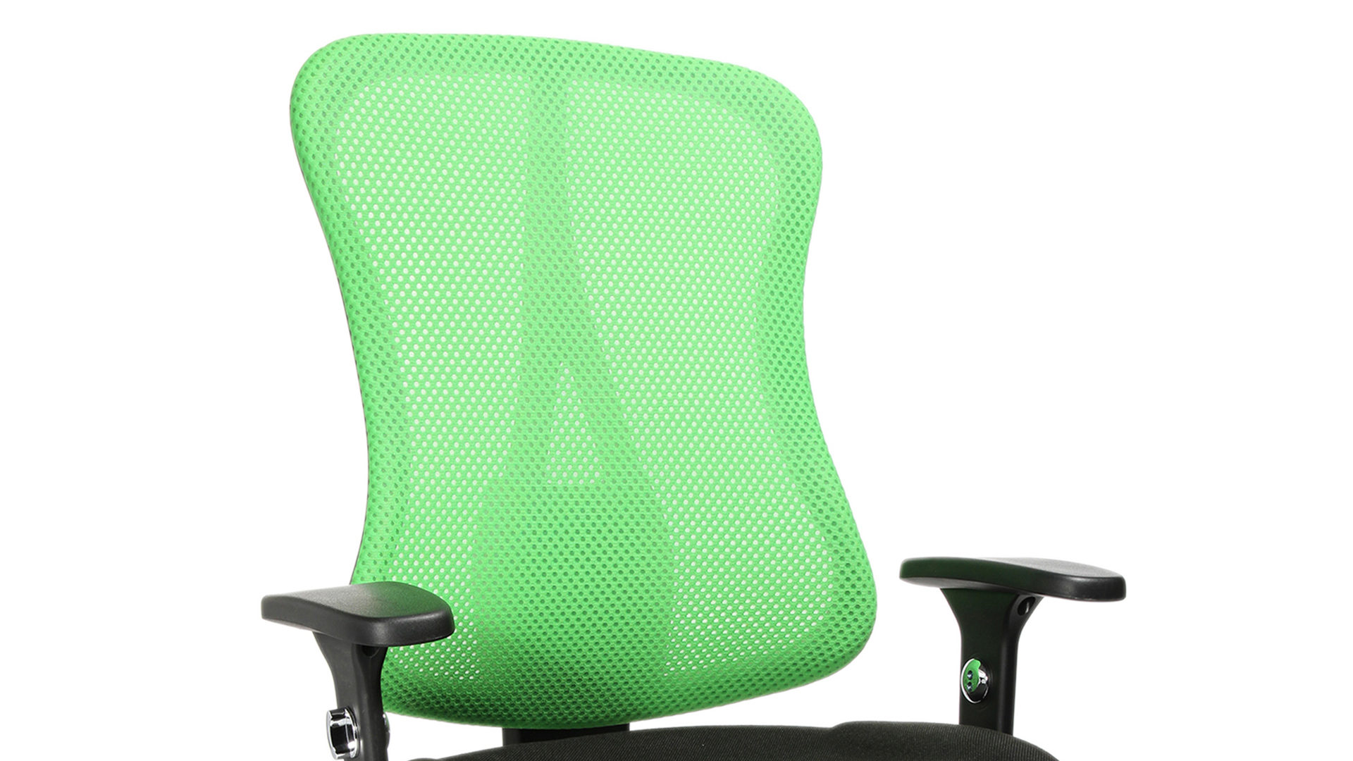 Drehstuhl OrthoSedis aus Textil in Hellgrün Komfort-Drehstuhl Orthosedis 75 mit taillierter Netz-Rückenlehne Grün & Chrom