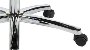 Drehstuhl OrthoSedis aus Textil in Hellblau Komfort-Drehstuhl Orthosedis 75 mit taillierter Netz-Rückenlehne Hellblau & Chrom