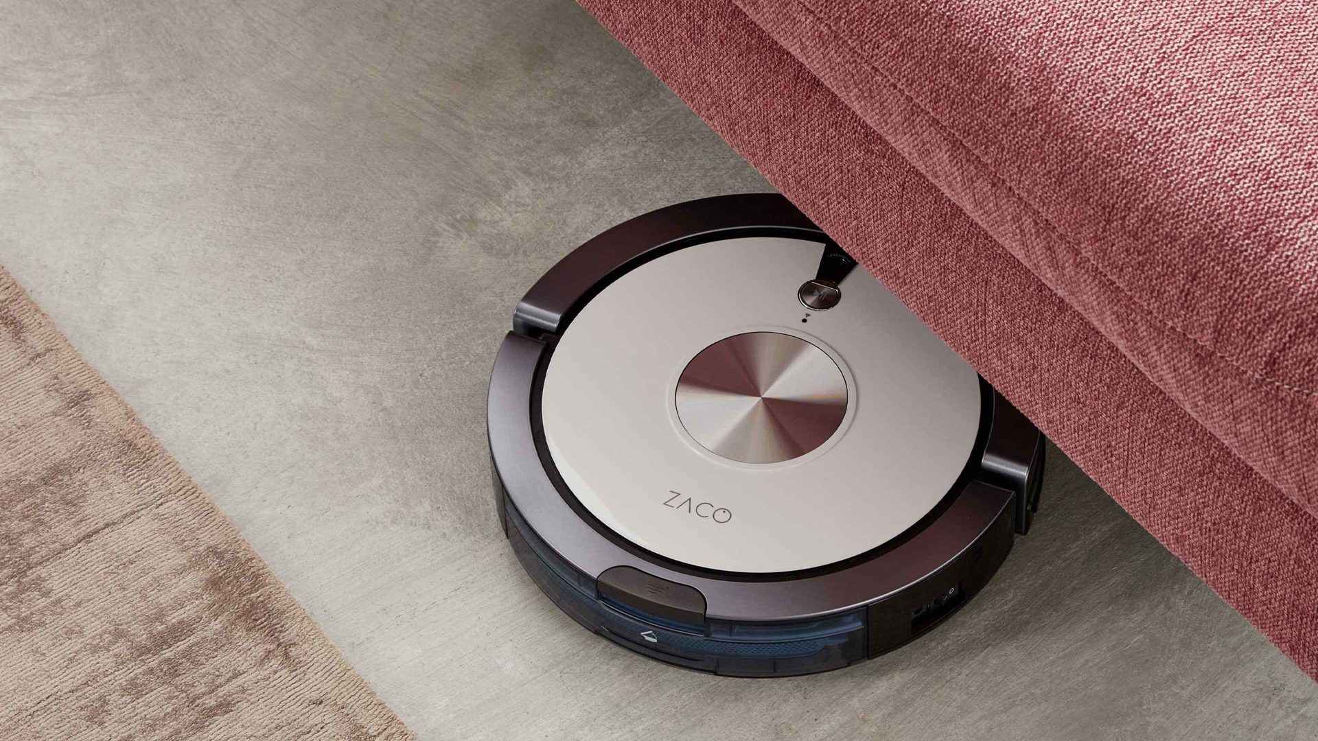 Polsterhocker Interliving aus Stoff in Pink Interliving Sofa Serie 4400 - XXL-Hocker pastellvioletter Bezug GCP 8 - ca. 128 x 67 cm