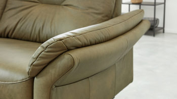 Zweisitzer Interliving aus Leder in Grün Interliving Sofa Serie 4400 - Zweisitzer olivgrünes Leder EVI 33 - Breite ca. 198 cm