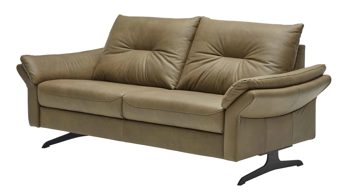 Zweisitzer Interliving aus Leder in Grün Interliving Sofa Serie 4400 - Zweisitzer olivgrünes Leder EVI 33 - Breite ca. 198 cm
