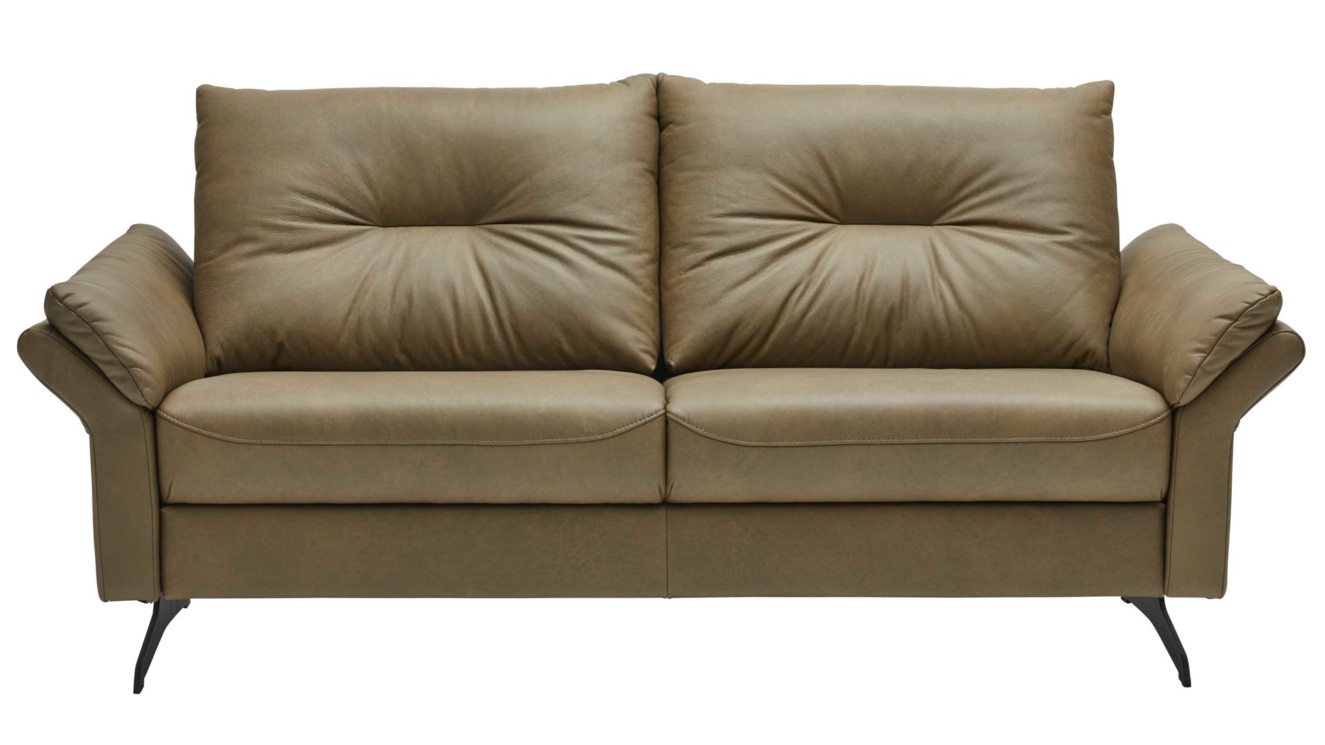 Zweisitzer Interliving aus Leder in Grün Interliving Sofa Serie 4400 - Zweisitzer 230-164 olivgrünes Leder EVI 33 - Breite ca. 214 cm