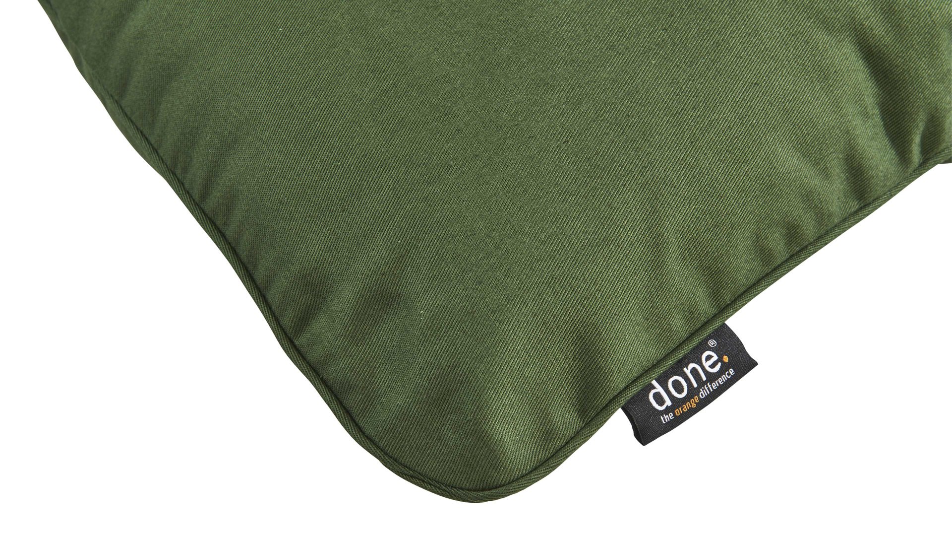 Kissenbezug /-hülle Done.® aus Baumwolle in Dunkelgrün done.® Kissenhülle Cushion Uni khakifarbener Panamabezug - ca. 65 x 65 cm