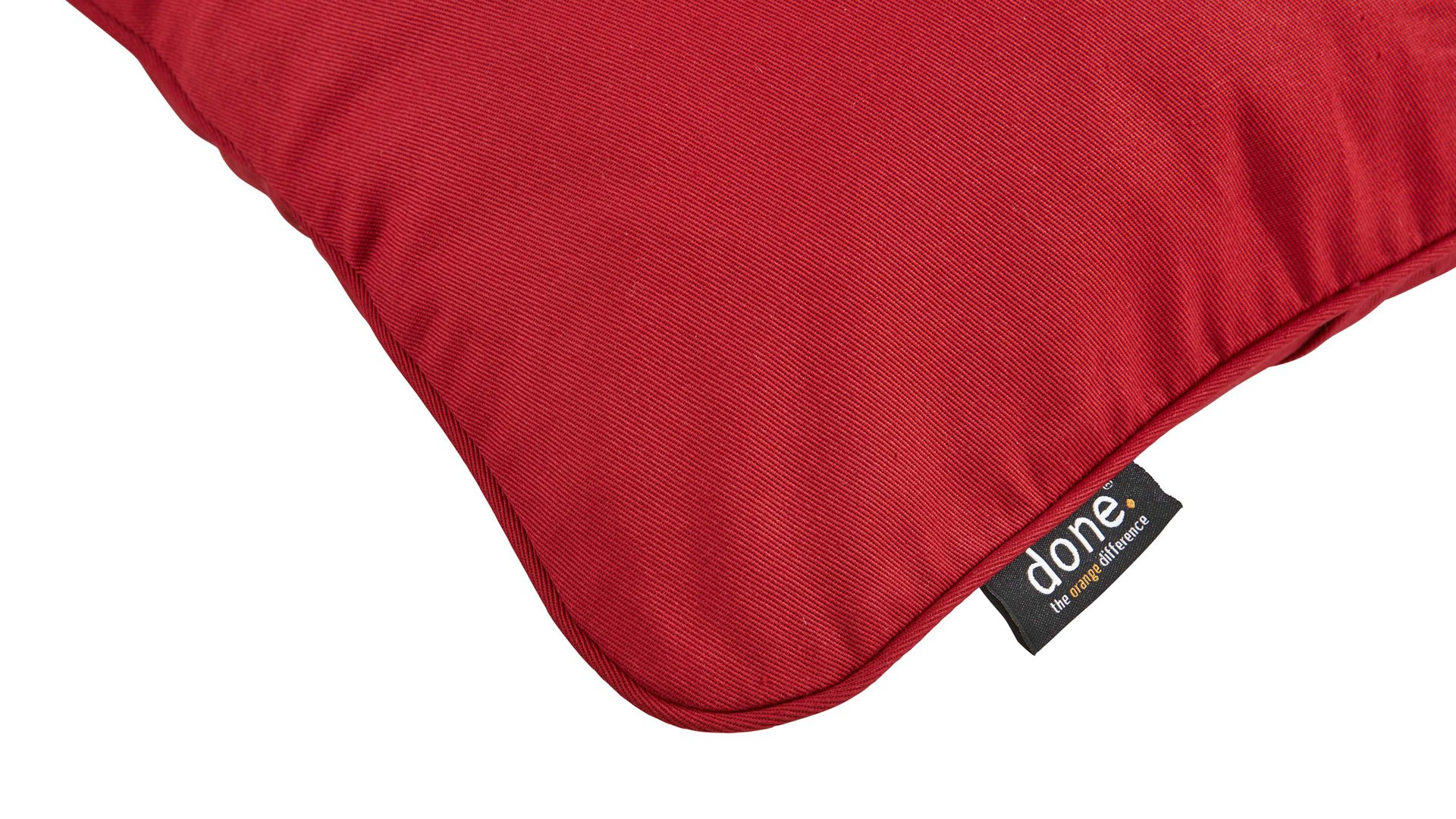 Kissenbezug /-hülle Done.® aus Baumwolle in Rot done.® Kissenhülle Cushion Uni roter Panamabezug - ca. 65 x 65 cm