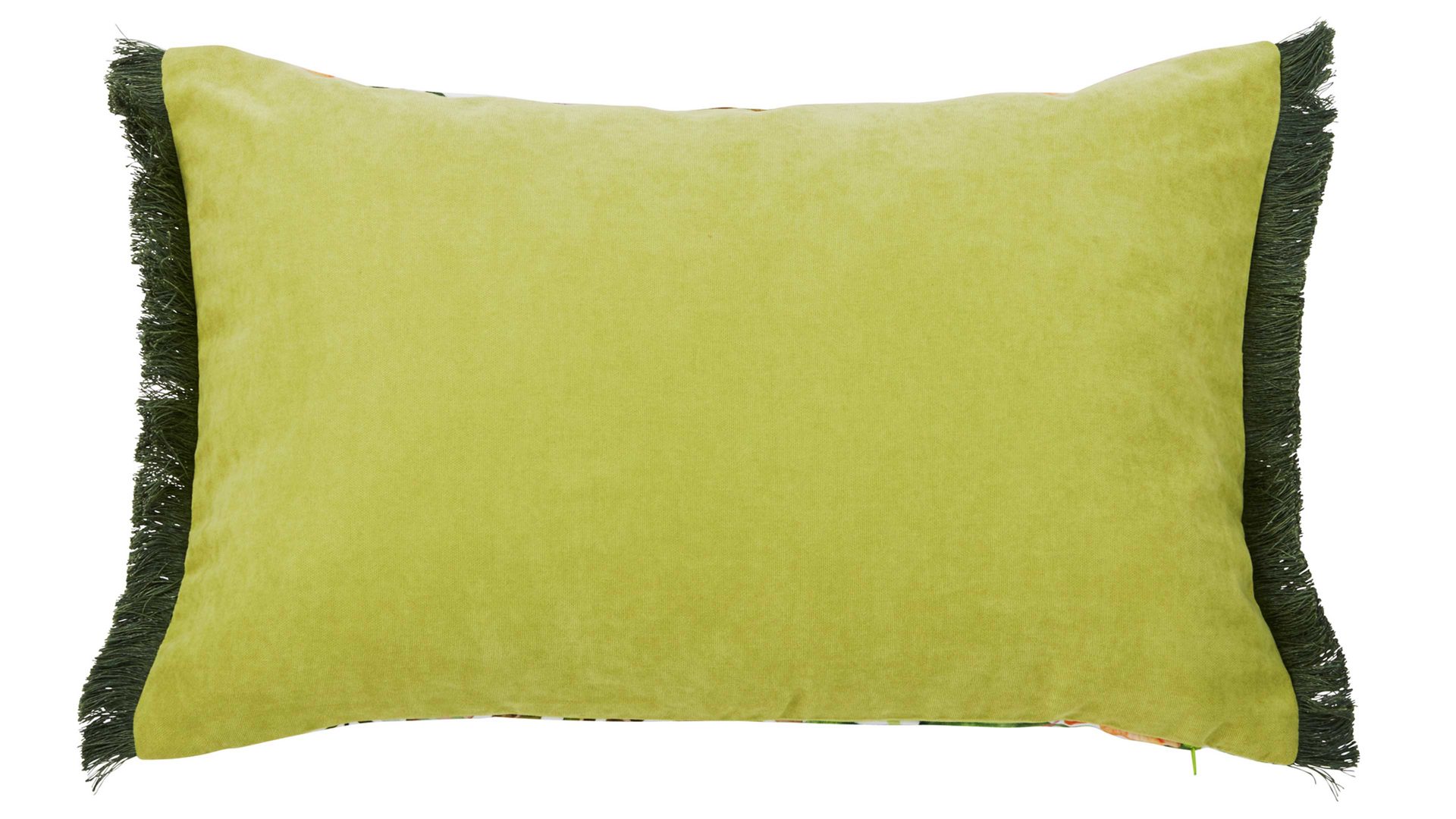 Kissenbezug /-hülle Done.® aus Kunstfaser in Hellgrün done.® Kissenhülle Cushion Fringe Dessin Jungle Flower - ca. 40 x 60 cm