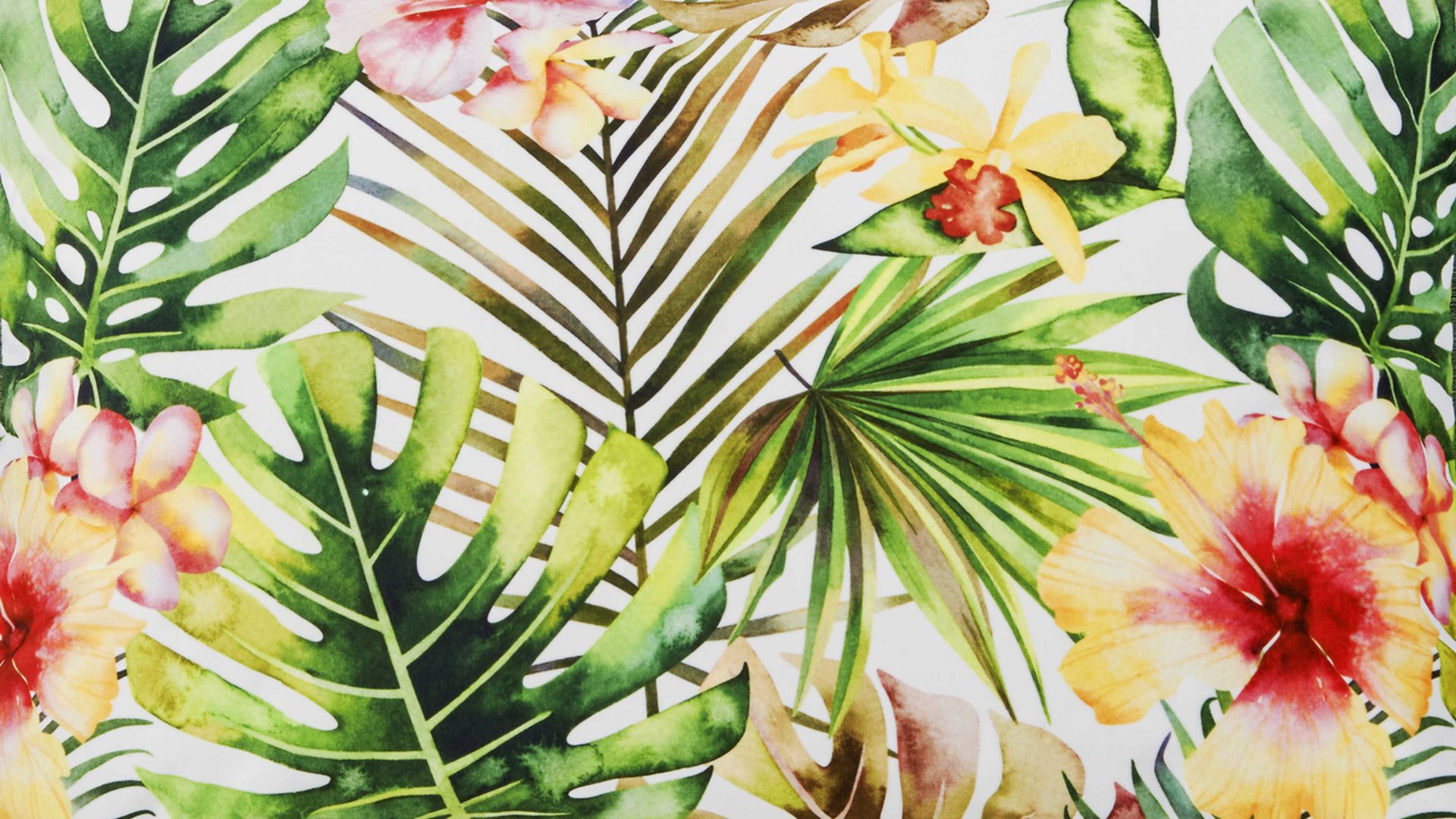 Kissenbezug /-hülle Done.® aus Kunstfaser in Hellgrün done.® Kissenhülle Cushion Fringe Dessin Jungle Flower - ca. 40 x 60 cm