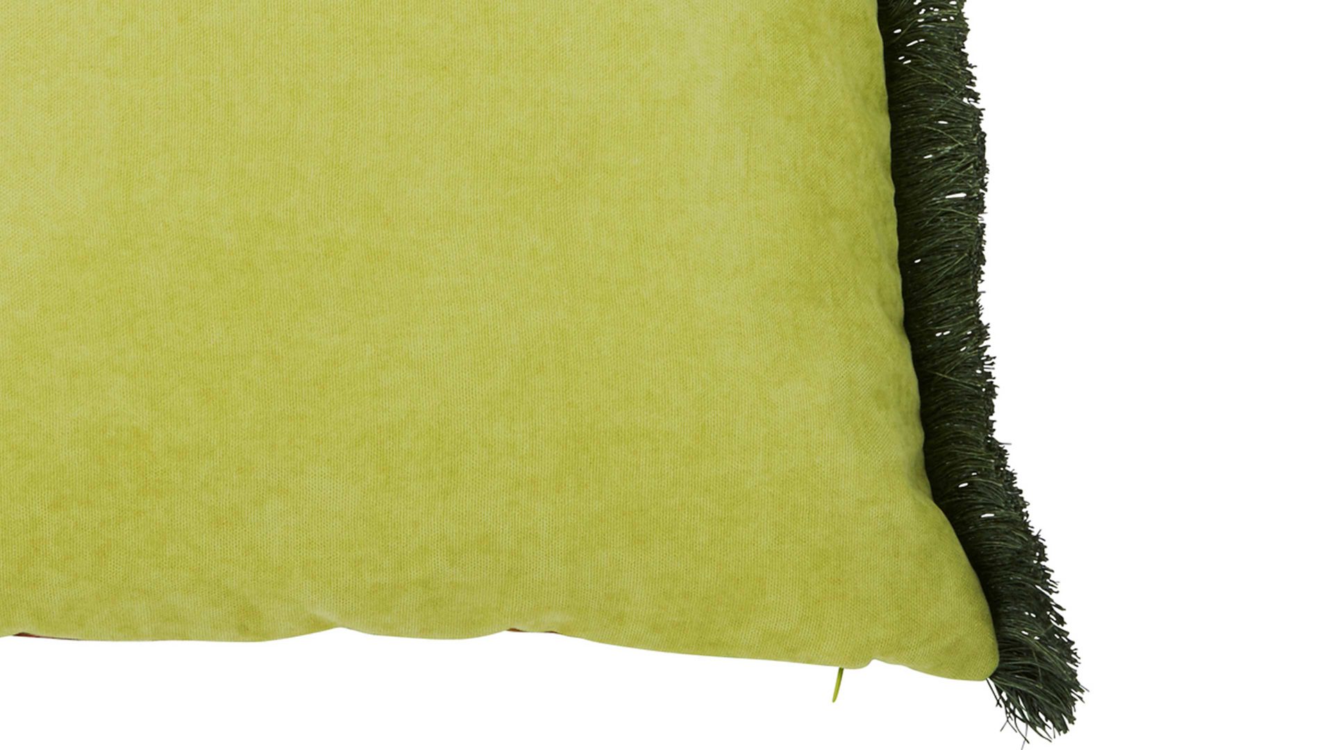 Kissenbezug /-hülle Done.® aus Kunstfaser in Hellgrün done.® Kissenhülle Cushion Fringe Dessin Jungle Flower - ca. 45 x 45 cm