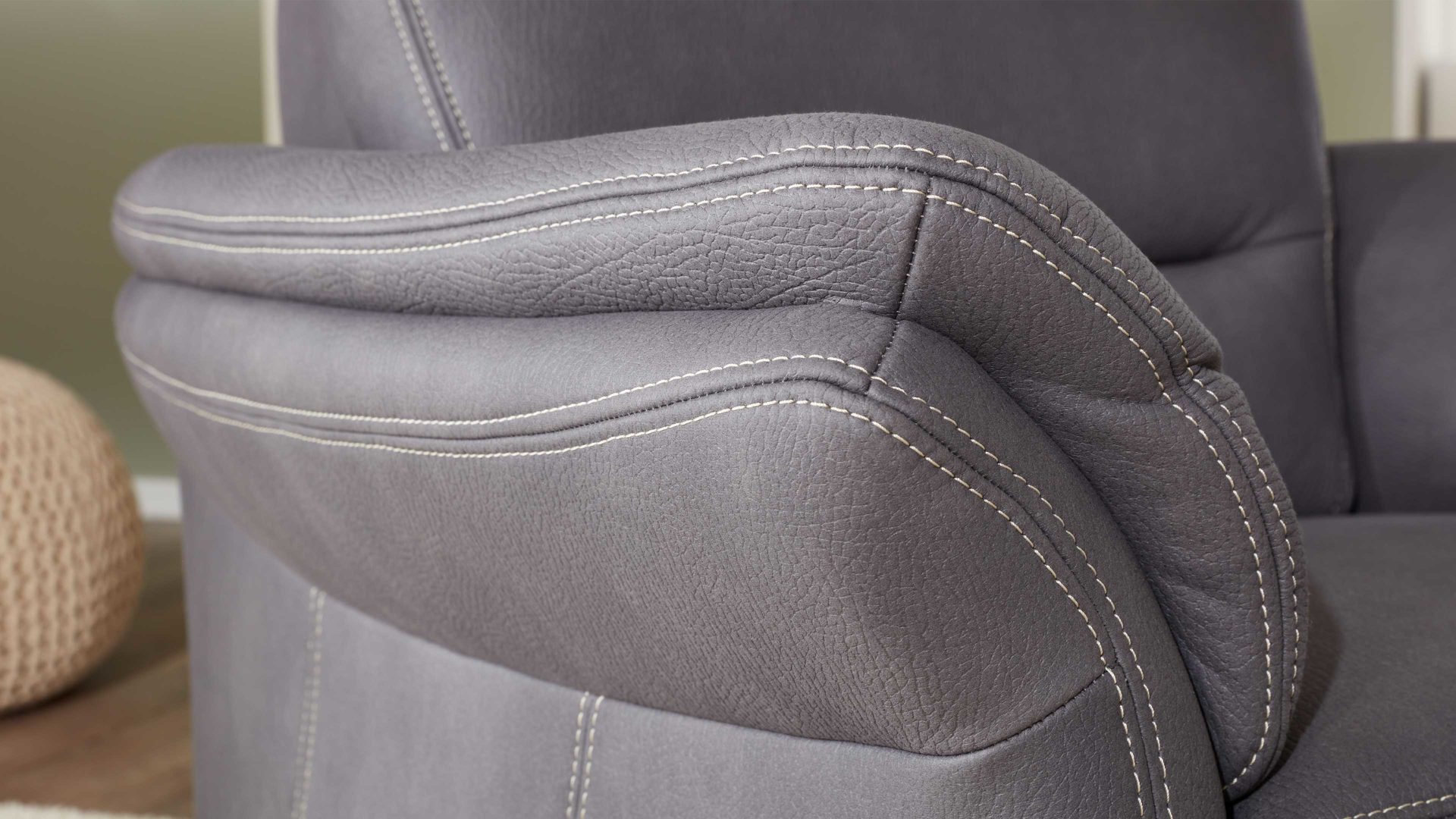 Polstersessel modulmaster aus Stoff in Grau Modulmaster MM-ZE1049 - Polstersessel graue Mikrofaser Mammut & Metallfüße