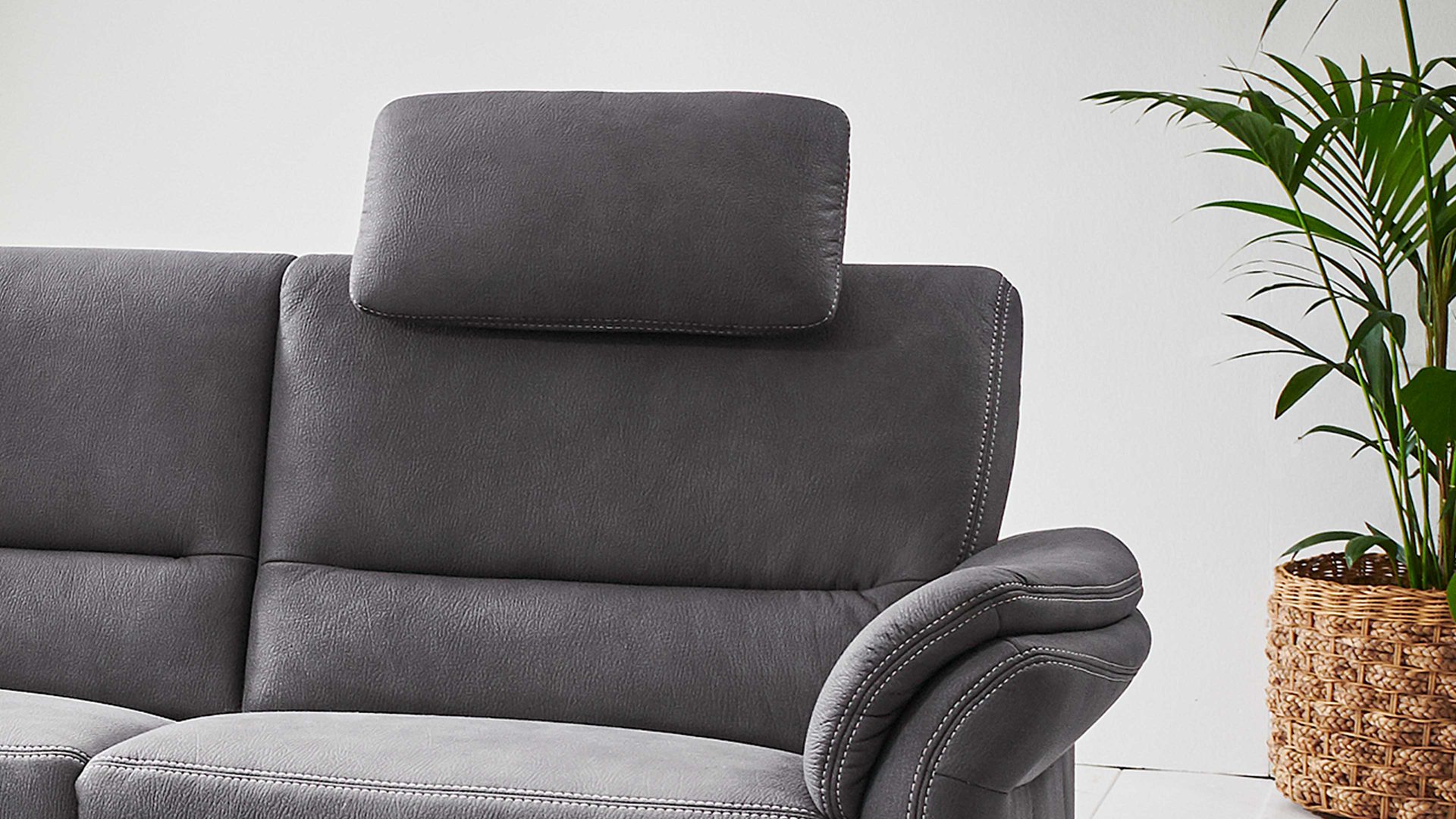 Kopfstütze modulmaster aus Stoff in Grau Modulmaster MM-ZE1049 - Kopfstütze PKS graue Mikrofaser Mammut