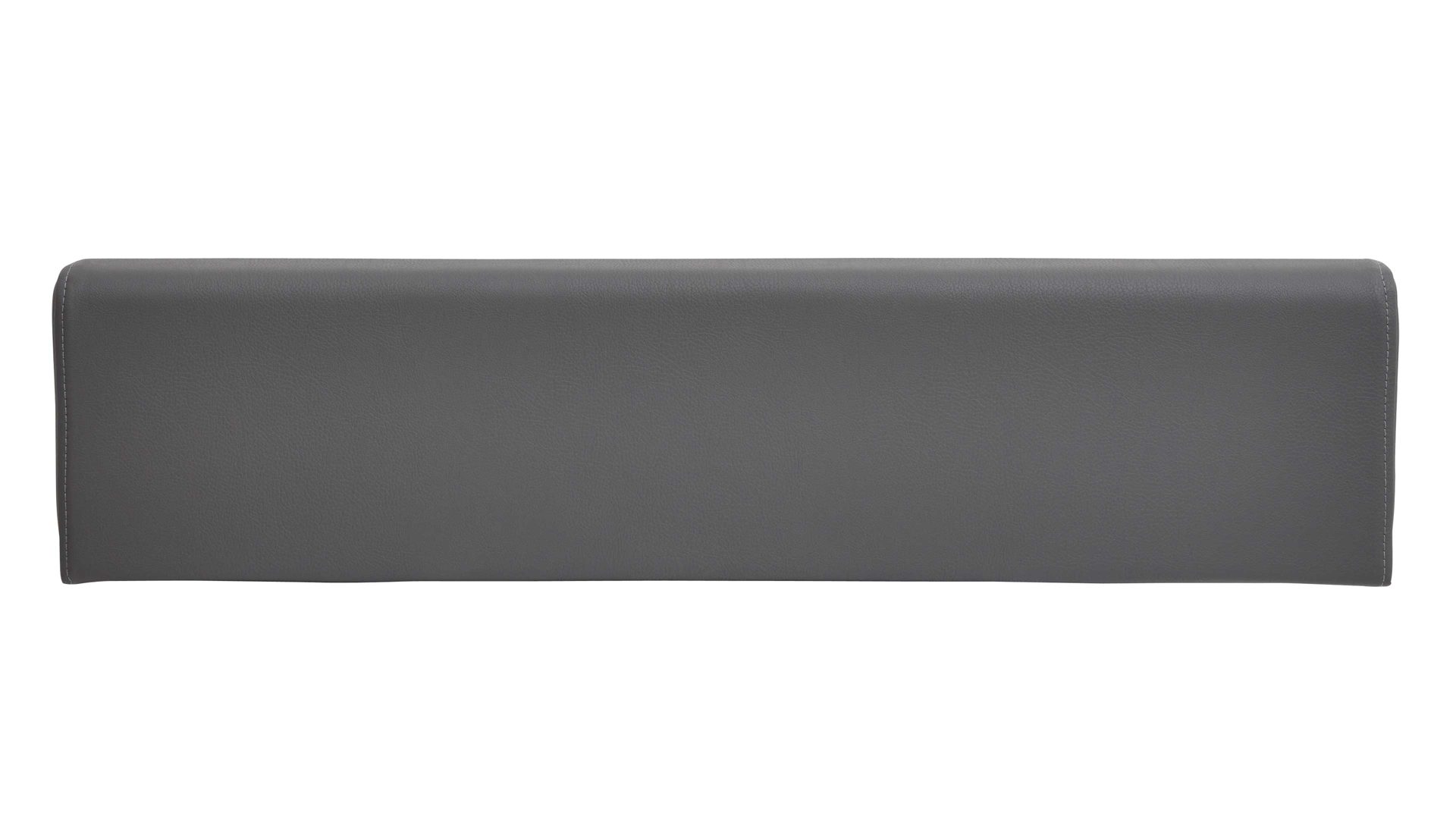 Kopfstütze Interliving aus Stoff in Dunkelgrau Interliving Schlafzimmer Serie 1025 – Kopfteilpolster-Set Länge ca. 92 cm - graphitfarbenes Kunstleder