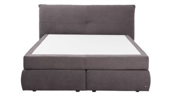 Boxspringbett Interliving aus Stoff in Dunkelgrau Interliving Bettsystem Serie 1414 - Boxspringbett Variante 1 dunkelgrauer Stoffbezug ENF 09 - Liegefläche ca. 180 x 200 cm