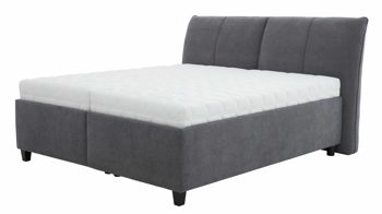 Polsterbett Interliving aus Stoff in Grau Interliving Bettsystem Serie 1414 - Polsterbett elefantgrauer Stoffbezug ENF 29 - Liegefläche ca. 180 x 200 cm