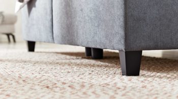 Polsterbett Interliving aus Stoff in Grau Interliving Bettsystem Serie 1414 - Polsterbett Variante 3 elefantgrauer Stoffbezug ENF 29 - Liegefläche ca. 180 x 200 cm