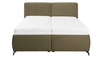 Polsterbett Interliving aus Stoff in Dunkelgrün Interliving Bettsystem Serie 1414 - Polsterbett Variante 4 olivgrüner Stoffbezug GCP 333 - Liegefläche ca. 180 x 200 cm