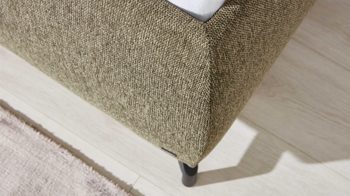 Polsterbett Interliving aus Stoff in Dunkelgrün Interliving Bettsystem Serie 1414 - Polsterbett olivgrüner Stoffbezug GCP 333 - Liegefläche ca. 180 x 200 cm