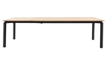 Auszugtisch Interliving aus Holz in Holzfarben Interliving Esszimmer Serie 5111 – Auszugtisch 6813-79 Charakter-Eiche & schwarzes Eisen – ca. 180-260 x 100 cm