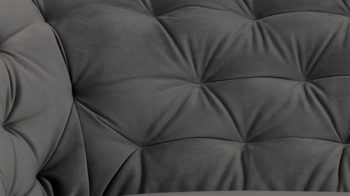 Dreisitzer Actona group aus Stoff in Dunkelgrau Dreisitzer-Sofa als bequemes Polstermöbel dunkelgrauer Samt Vic 28 & schwarze Holzfüße - Breite ca. 191 cm