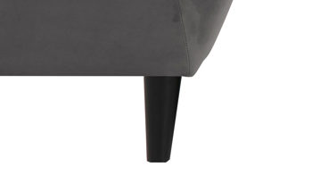 Dreisitzer Actona group aus Stoff in Dunkelgrau Dreisitzer-Sofa als bequemes Polstermöbel dunkelgrauer Samt Vic 28 & schwarze Holzfüße - Breite ca. 191 cm