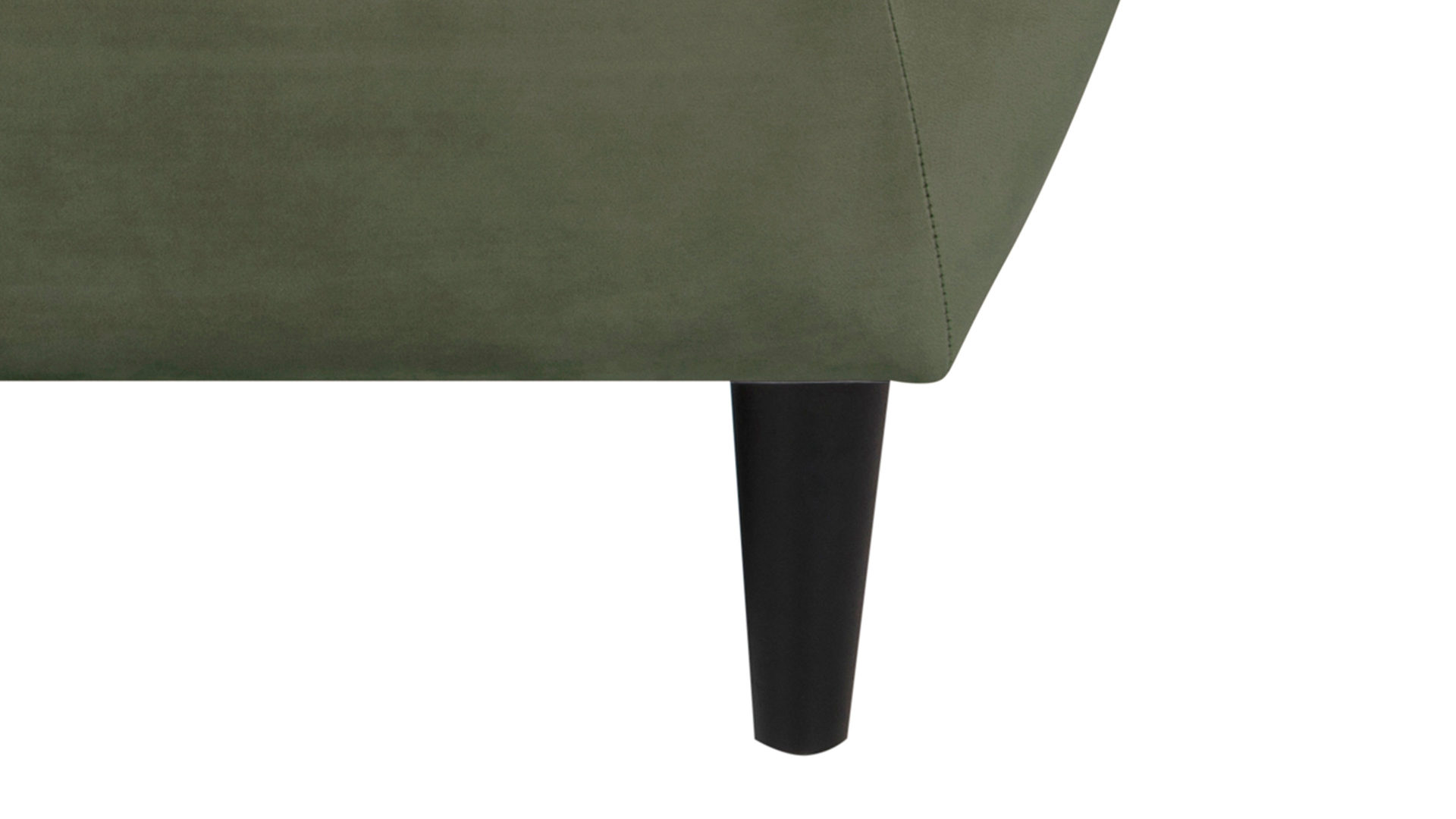 Zweisitzer Actona group aus Stoff in Dunkelgrün Zweisitzer-Sofa als bequemes Polstermöbel waldgrüner Samt Vic 18 & schwarze Holzfüße, Breite ca.  150 cm