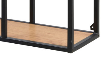 Regal Actona group aus Holz in Holzfarben Regal Seaford im Industrielook, auch als Büromöbel einsetzbar Wildeiche & Schwarz – ca. 75 x 91 cm