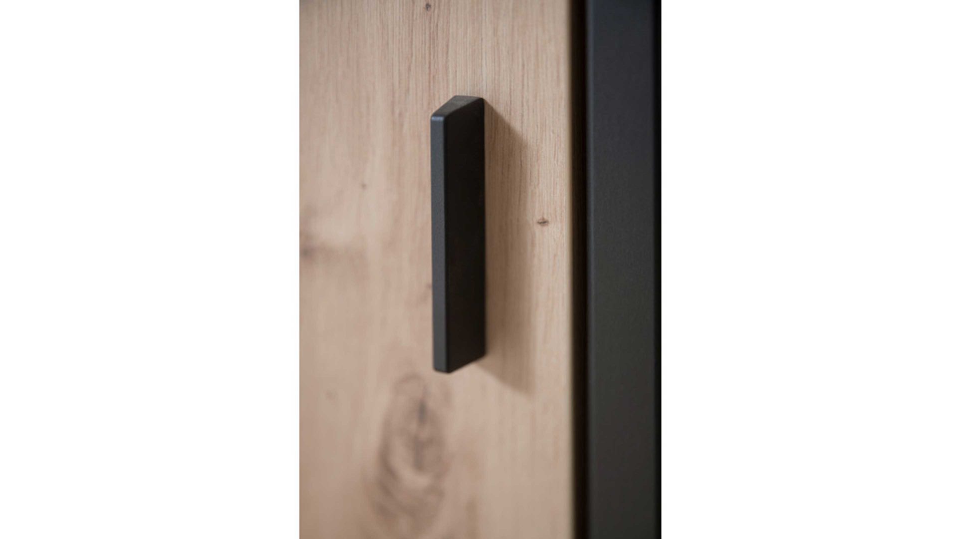 Wohnwand Mca furniture aus Holz in Holzfarben Wohnwand Algarve Balkeneiche & Anthrazit - vierteilig, Breite ca. 300 cm