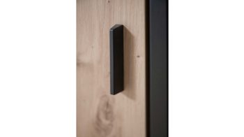 Wohnwand Mca direkt aus Holz in Holzfarben Wohnwand Algarve Balkeneiche & Anthrazit - vierteilig, Breite ca. 300 cm