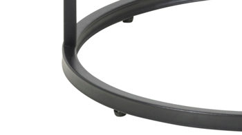 Beistelltisch Actona group aus Holz in Holzfarben Beistelltisch Seaford im Industrielook Wildeiche & Schwarz – Durchmesser ca. 40 cm