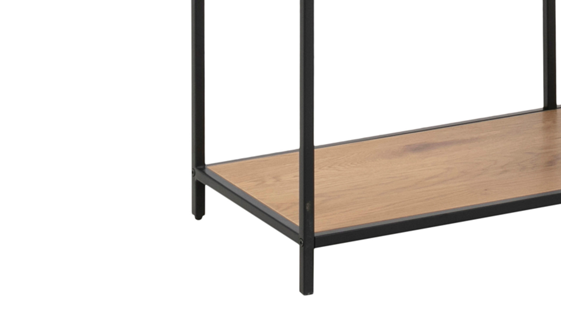 Regal Actona group aus Holz in Holzfarben Regal Seaford  im Industrielook als Esszimmermöbel Wildeiche & Schwarz – ca. 114 x 185cm