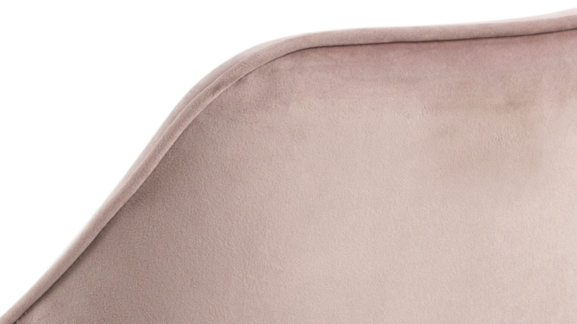 Vierfußstuhl Actona group aus Stoff in Pink Armlehnstuhl Brooke pastellrosa Samt Vic 18 & schwarzes Metall