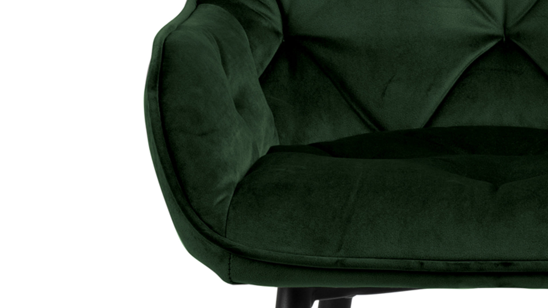Barhocker Actona group aus Stoff in Dunkelgrün Barhocker Brooke waldgrüner Samt Vic 68AC & schwarzes Metall
