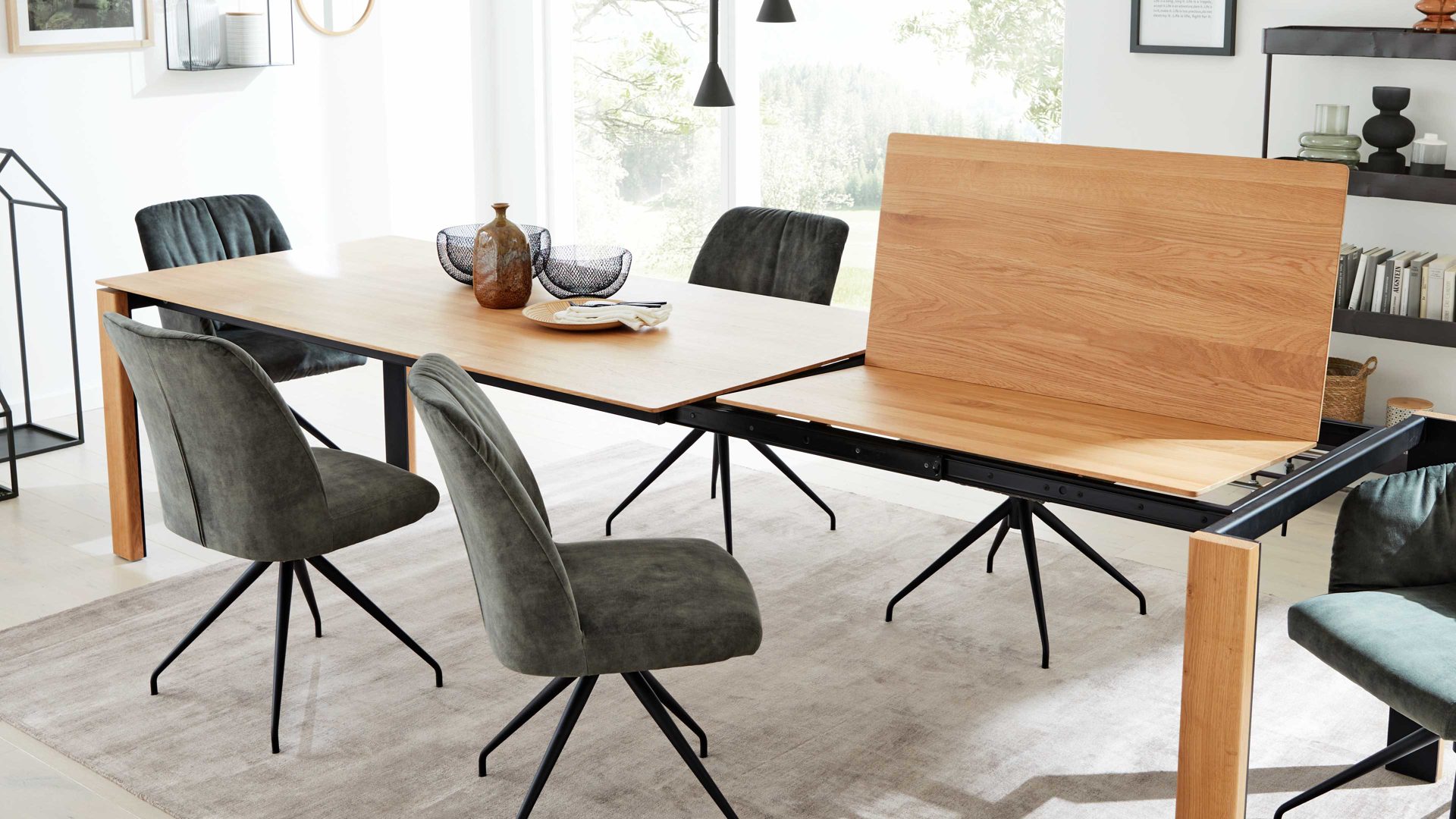 Auszugtisch Interliving aus Holz in Holzfarben Interliving Esszimmer Serie 5110 - Auszugtisch T0701 Eiche natur - ca. 180 - 280 x 100 cm