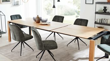 Auszugtisch Interliving aus Holz in Holzfarben Interliving Esszimmer Serie 5110 - Auszugtisch T0701 Eiche natur - ca. 180 - 280 x 100 cm