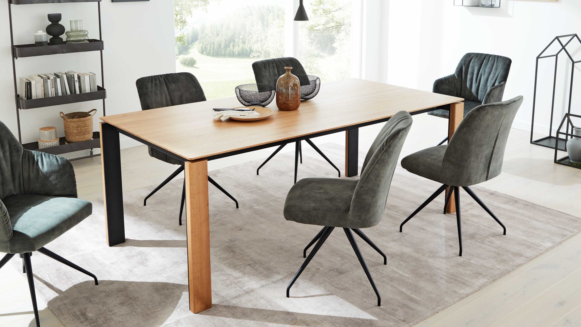 Esstisch Interliving aus Holz in Holzfarben Interliving Esszimmer Serie 5110 - Esstisch T0500 Eiche natur - ca. 200 x 100 cm