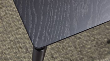 Auszugtisch Interliving aus Holz in Schwarz Interliving Esszimmer Serie 5110 - Auszugtisch T0401 mattschwarzes Eichefurnier - ca. 180 - 280 x 100 cm