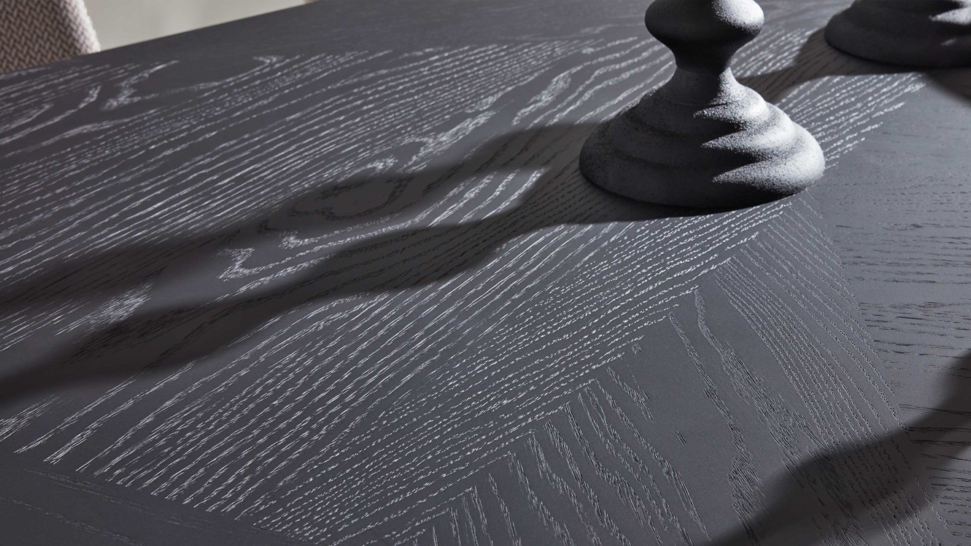 Auszugtisch Interliving aus Holz in Schwarz Interliving Esszimmer Serie 5110 - Auszugtisch T0401 mattschwarzes Eichefurnier - ca. 200 - 300 x 100 cm