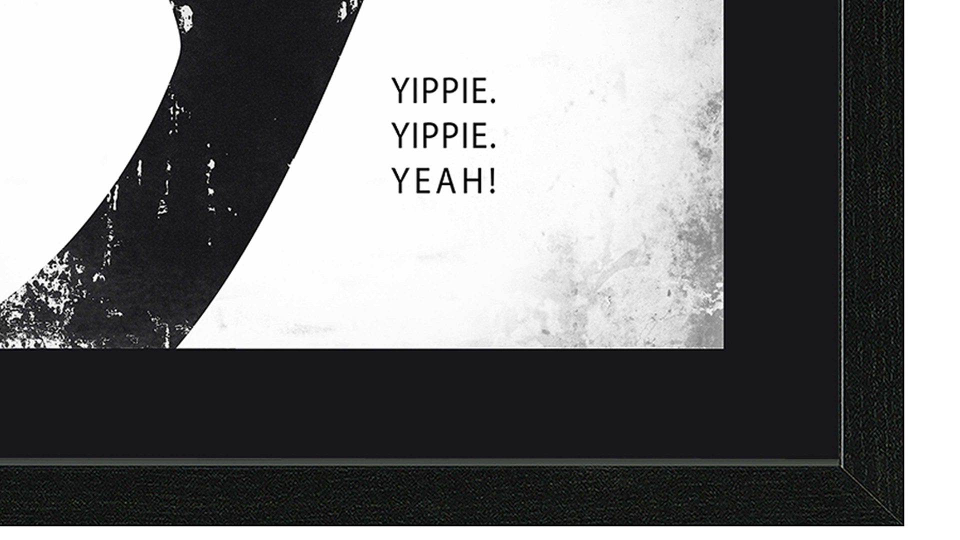 Kunstdruck Pro®art bilderpalette aus Karton / Papier / Pappe in Schwarz PRO®ART Kunstdruck Yippie Schwarz & Weiß - ca. 55 x 75 cm