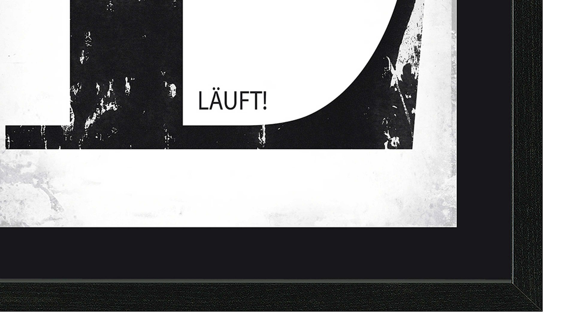 Kunstdruck Pro®art bilderpalette aus Karton / Papier / Pappe in Schwarz PRO®ART Kunstdruck Läuft Schwarz & Weiß - ca. 35 x 45 cm