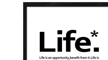 Kunstdruck Pro®art bilderpalette aus Karton / Papier / Pappe in Weiß PRO®ART Kunstdruck Life Weiß & Schwarz - ca. 43 x 33 cm