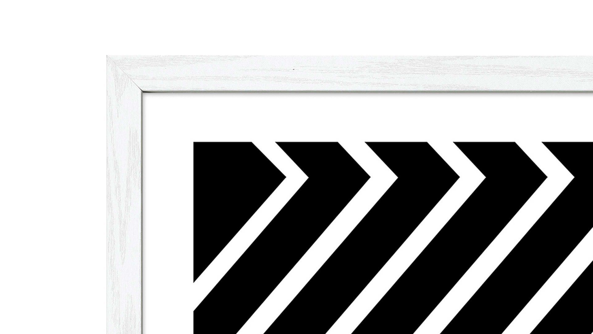 Kunstdruck Pro®art bilderpalette aus Karton / Papier / Pappe in Weiß PRO®ART Kunstdruck Stripes Weiß & Schwarz - ca. 55 x 55 cm