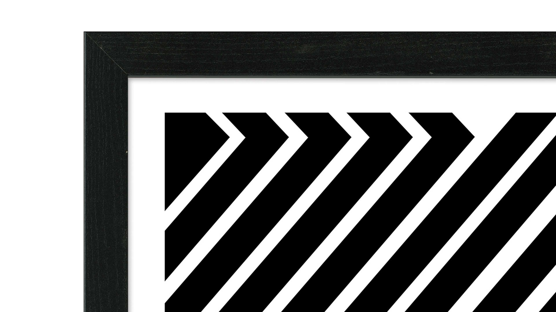 Kunstdruck Pro®art bilderpalette aus Karton / Papier / Pappe in Schwarz PRO®ART Kunstdruck Stripes Schwarz & Weiß - ca. 55 x 55 cm