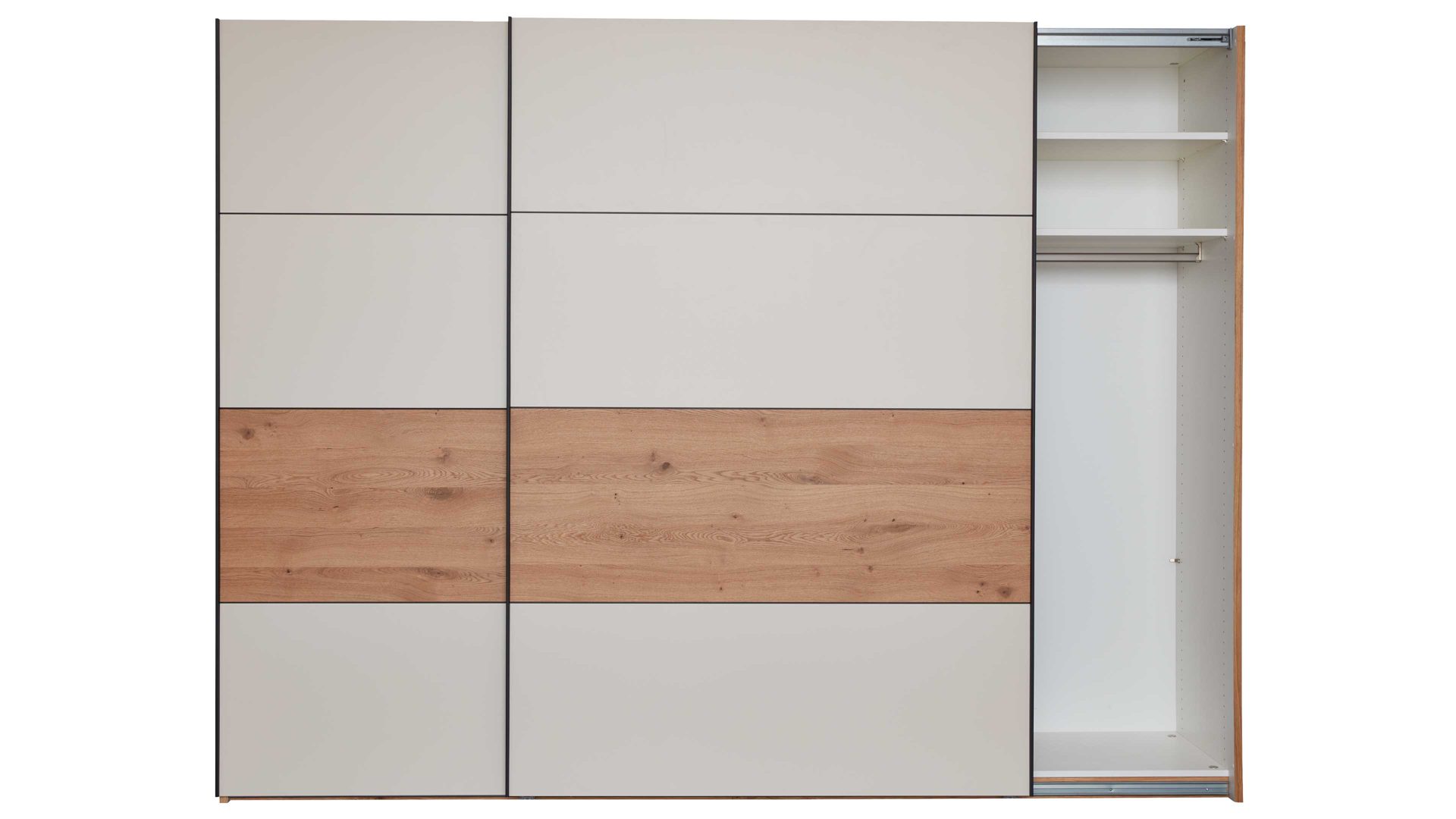 Komplettzimmer Interliving aus Holz in Beige Interliving Schlafzimmer Serie 1024 – Komplettzimmer 938 Design 27, vierteilig - Sand & Balkeneiche