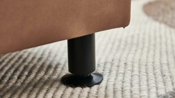 Ecksofa modulmaster aus Stoff in Hellbraun Modulmaster MM-ZE1148 - Wohnlandschaft camelfarbene Mikrofaser Galero & Fuß Z002-M01 - Stellfläche ca. 336 x 268 cm